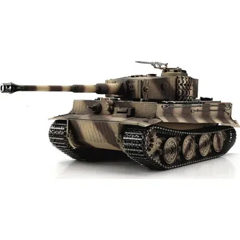 RC model tanku TORRO tank PRO 1/16 RC Tiger I pozdní verze pouštní kamufláž - infra IR - kouř z hlavně - expresní doprava