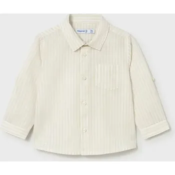Chlapecká košile Dětská lněná košile Mayoral 1118.3C.Baby.PPY2 béžová 08X, vel. 80