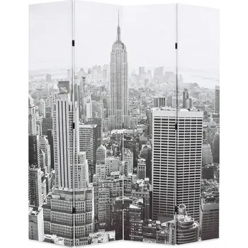 Paraván Skládací paraván 160 x 170 cm Denní New York černobílý - 8718475593300