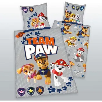 Povlečení Povlečení Paw Patrol grey Bavlna, 140x200, 70x80 cm