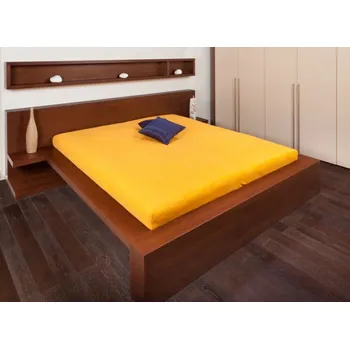 Prostěradlo Froté prostěradla - barva okrová 100x200 cm