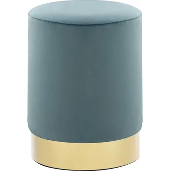 Stolička Stolička světle modrá a zlatá samet 28 x 36 cm - 8719883733166