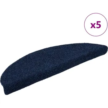 Nášlap na schod Schodové rohože samolepicí 5 ks 56 x 17 x 3 cm tmavě modré půlkulaté - 8720286328002