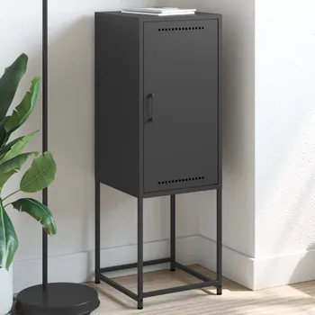 Příborník do zásuvky Skříň highboard černá 36 x 39 x 107 cm ocel - 8721102634130