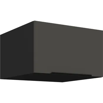 Kuchyňská skříňka Horní hluboká skříňka s výklopnými dvířky LUNARA - šířka 60 cm, grafit / černá