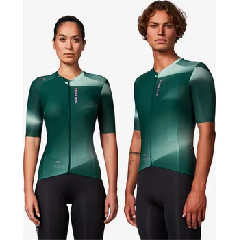 Sport VAN RYSEL Unisex dres na silniční cyklistiku s krátkým rukávem RCR-R 2 XS MODRÁ|ZELENÁ