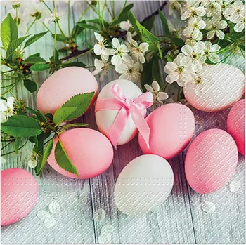 Papírový kapesník Paw Ubrousky PAW Dekor L (20ks) Eggs with Flowers 615765
