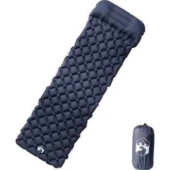 Karimatka Nafukovací kempingová matrace s polštářem pro 1 osobu šedá - 8721102390906