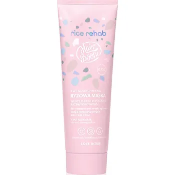 Vlasová regenerace BodyBoom HairBoom Rice Rehab- 4 in 1 Multifunctional Rice Hair Mask vlasová maska pro jemné a poškozené vlasy 200 ml