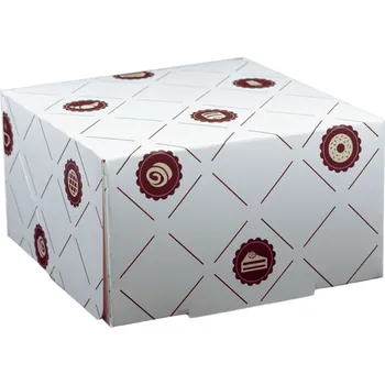 Dortová krabička s elegantním čoko-vzorem 20,7x19,2x9 cm