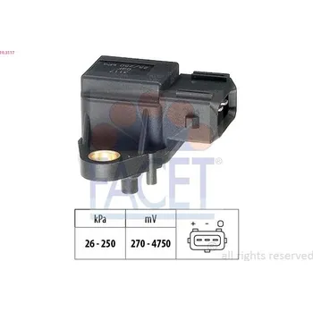 Čidlo automobilu Snímač, plnicí tlak FACET 10.3117
