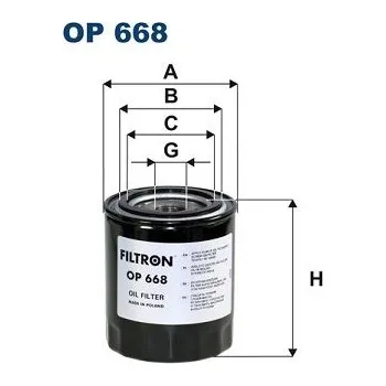 Olejový filtr Olejový filtr, manuální převodovka FILTRON OP 668