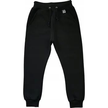 Zateplené chlapecké tepláky s kapsami ČERNÉ Revaj 152 PL