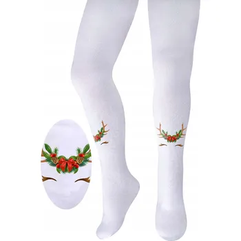 Milé dětské punčocháče bílé mikrovlákno, velikost 152