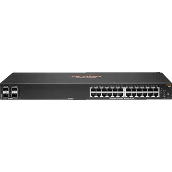 Switch Hewlett Packard Enterprise Aruba 6100 24G 4SFP+ Řízený L3 Gigabit Ethernet (10/100/1000) 1U Černý