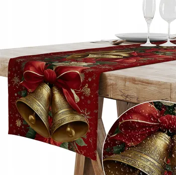 ubrus UBRUS BĚHOUN 40x180 HLADKÝ VÁNOČNÍ SVÁTEČNÍ DEKORATIVNÍ 486