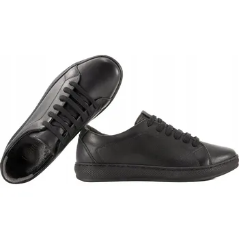 Dámské polobotky LORETTA VITALE Z-01 DÁMSKÉ KOŽENÉ POLOBOTKY SNEAKERS černé 38 Černá