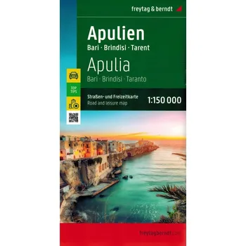 APULIA BARI BRINDISI TARANTO mapa samochodowa 1:150 000 FREYTAG & BERNDT 2023 Kolektiv autorů
