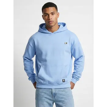 Pánská mikina MIKINA S KAPUCÍ OVERSIZE PÁNSKÁ KLOKANKA PREMIUM Modrá Starter ST390 M