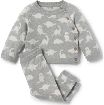 Kojenecké oblečení 690391 - Tchibo - Pletená souprava pro miminka - pro miminko - vel. 62/68 - barva: bílá/žakár