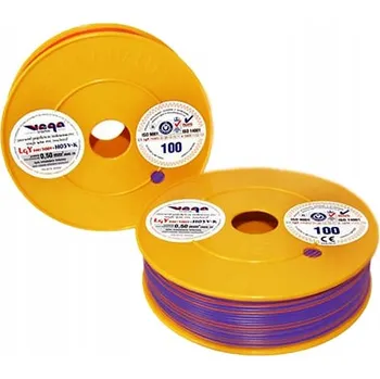 elektrický kabel Kabel LGY/H05V-K 0,50 mm2 100m Modro-Červený