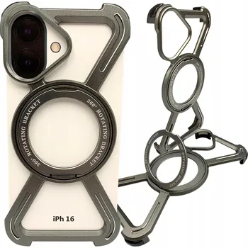 Pouzdro na mobilní telefon Rámeček (bumper) Xunyiu pro Apple iPhone 16, šedý