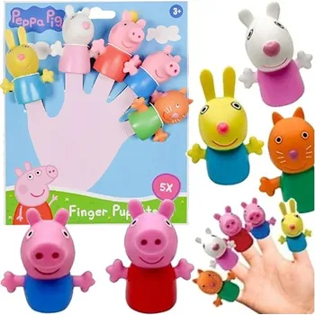 Figurka Loutky na prsty prasátko Peppa Prstové loutky 5 ks