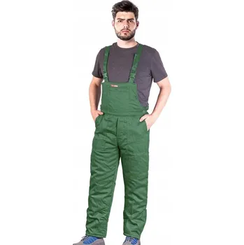 Pracovní obuv REIS Zateplené pracovní kalhoty s laclem SMO-PLUS, zelené, XXL