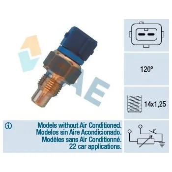 Čidlo automobilu Senzor, teplota hlavy válce FAE 34460