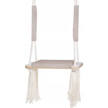 Dětská houpačka Závěsná houpačka pro děti do bytu na lanech, podvěšená, manšestr Misioo