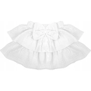 Dívčí sukně Bavlněná mušelínová sukýnka pro dívky bílá Nicol
