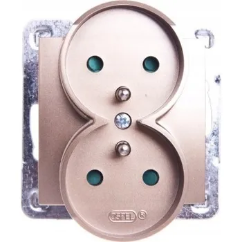 Elektrická zásuvka Zlatá nástěnná Elektrická Zásuvka Ospel