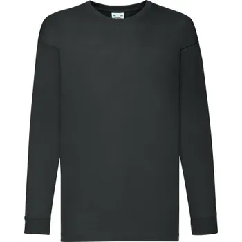 Chlapecké tričko Fruit of the Loom dětské tričko černé bavlna velikost 50 (do 50 cm)