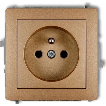 Elektrická zásuvka Elektrická Zásuvka zásuvka nástěnná Karlik zlatá