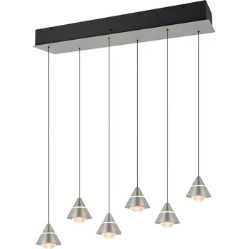 Trio 337010607 LED závěsné stropní svítidlo ROMEO | 7W integrovaný LED zdroj | 700lm | 2300+3000+4000K | stahovací + STOLNÍ OTOČNÝ VENTILÁTOR BERGEN - NASTAVITELNÝ, BÍLÝ