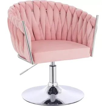 LuxuryForm DESIGN Židle NORDEN VELUR na stříbrném talíři - růžová