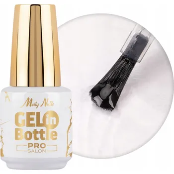 Lak na nehty Gel Na Nehty MOLLYNAILS Pro Salon 15g V Lahvičce Se Štětečkem - Čirý