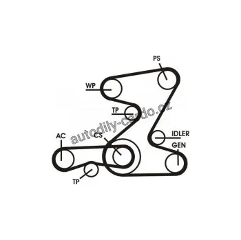 Rozvod motoru Sada drážkového řemene CONTINENTAL CTAM 5PK2030D1
