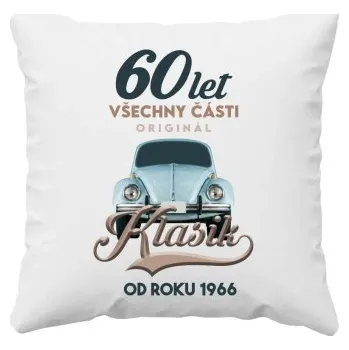 Žertovný předmět 60 let - Všechny části originál - Klasik od roku 1966 - polštář s potiskem- Tričkový.cz