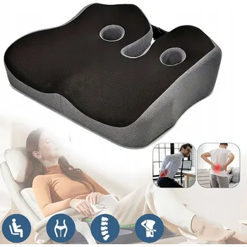 Polštář ERGONOMICKÁ PODLOŽKA Z PRODYŠNÉ PĚNY PRO SEDADLO DO AUTA NEBO KANCELÁŘE
