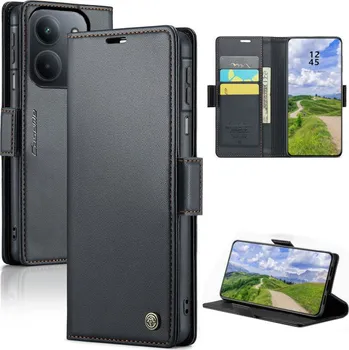 Pouzdro na mobilní telefon Flipové pouzdro Caseme pro Xiaomi Redmi 15C, černé