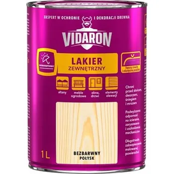 Lak na dřevo Vidaron Venkovní lak na dřevo lesklý 0,75L bezbarvý pro exteriér