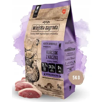 Krmivo pro kočku Wiejska Zagroda suché krmivo pro kočky kuře s kachnou 5 kg