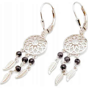 Náušnice Stříbrné náušnice 925 Lapač Snů zirkon