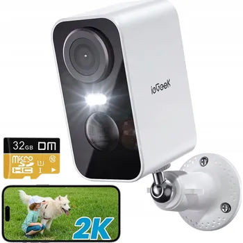 IP kamera Bateriová bezdrátová IP WiFi kamera 3Mpx obousměrné audio slot na SD kartu 32GB