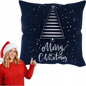 Povlak na polštářek DEKORAČNÍ VÁNOČNÍ POVLAK NA POLŠTÁŘ 45X45 TREE GRA+S