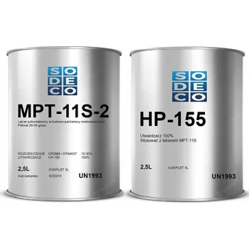 barva a nátěr na dřevo SODECO | MPT-11S-2 Polyuretanový lak [25 lesk][Bezbarvý][MDF/Dřevo] 5L