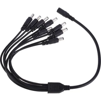 Kompletní kamerový systém XtendLan Napájecí kabel/splitter 1 na 8, jack 2,1mm, průměr kabelu 2mm/0,3mm