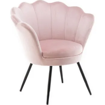 LuxuryForm DESIGN Křeslo FREY VELUR s černými nohami - růžové