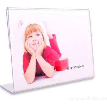 Rám na obraz VISO | 10 x 15 cm | průhledný stojánek na fotky, menu & vzkazy